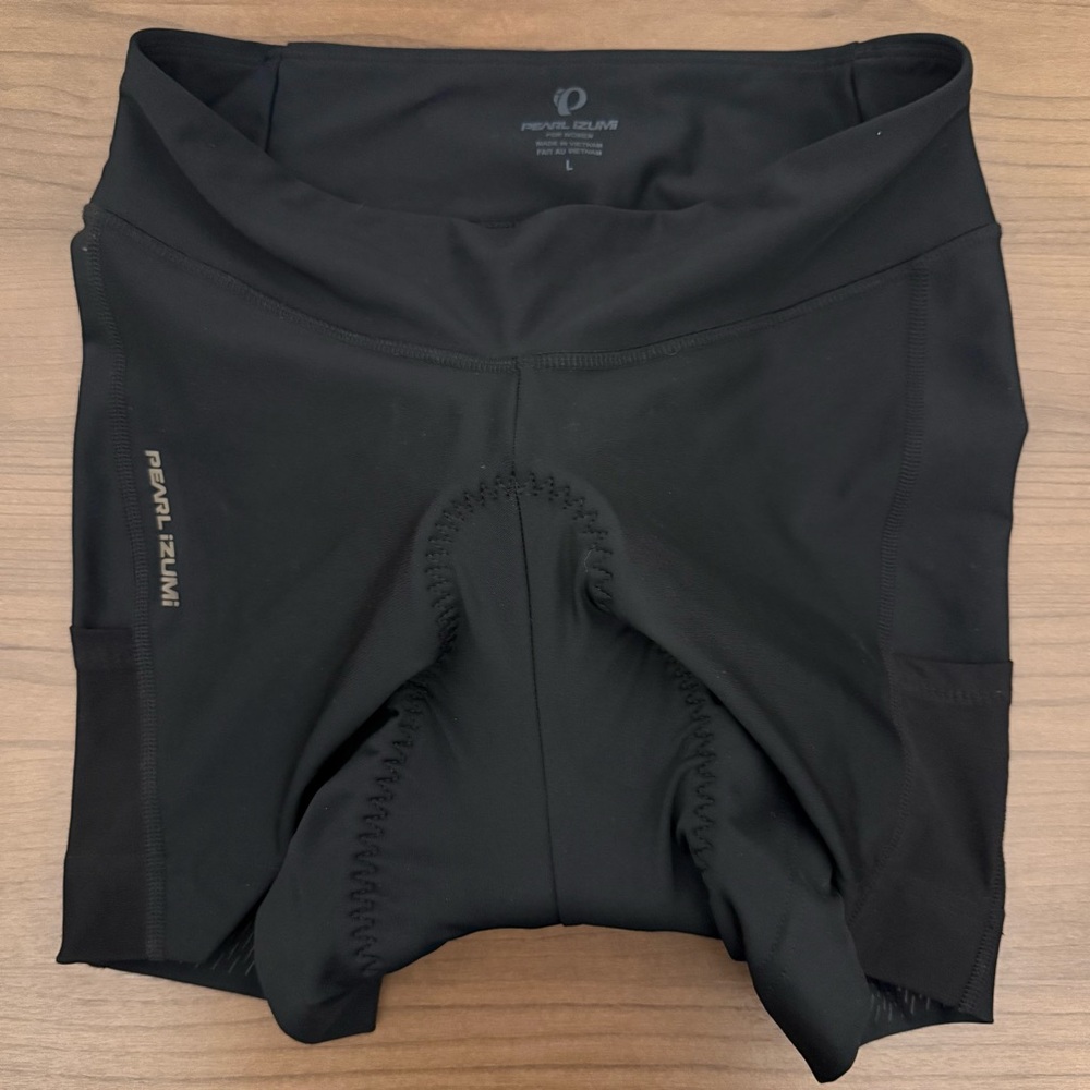 Pearl iZumi Sugar 5" Cycling Shorts Chamois Padding Pockets Black Large - Picture 2 of 6